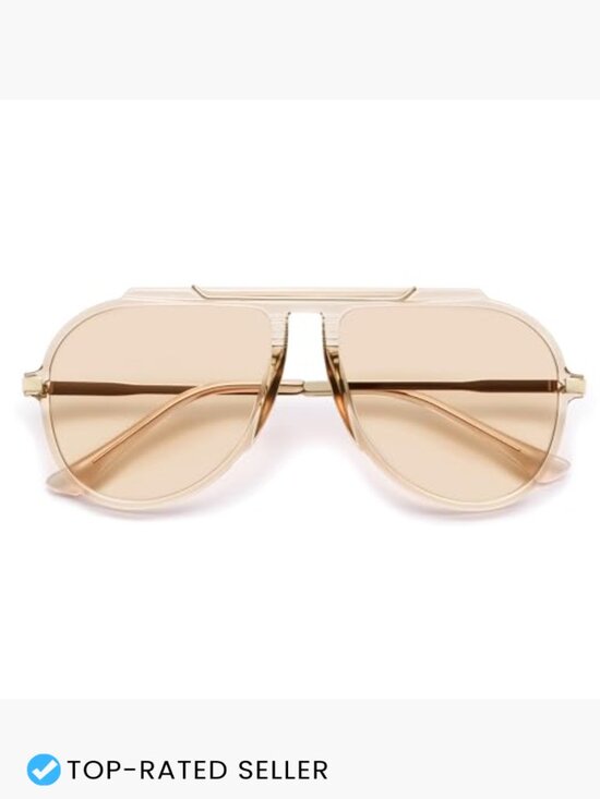 Retro Oversized Aviator Sunglasses Square Vintage Trendy Unisex main image 4